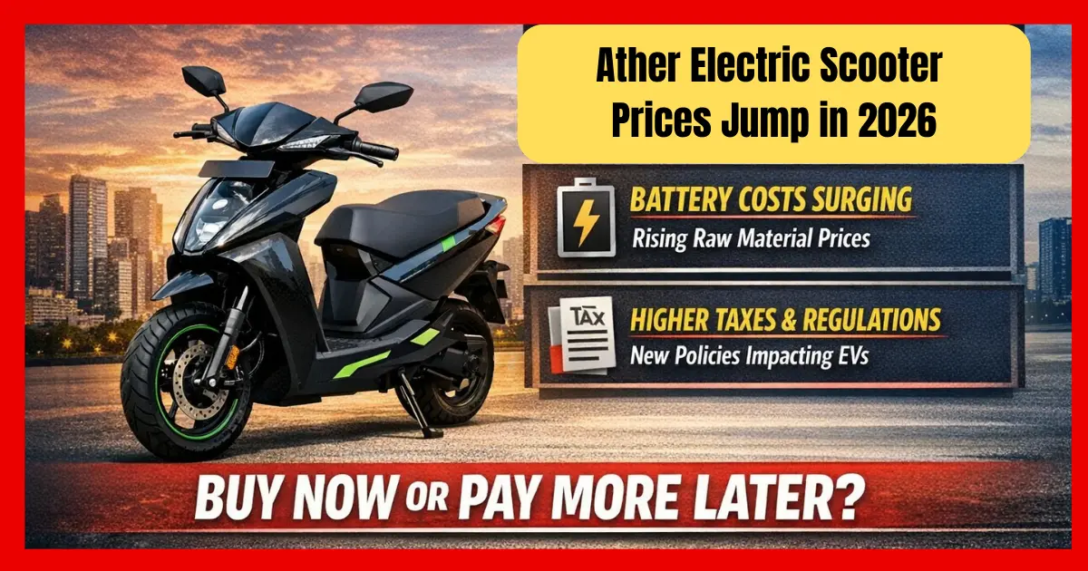 Ather Electric Scooter Prices Jump in 2026